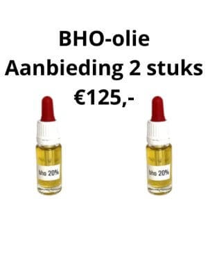 BHO-olie Aanbieding 2 stuks €125,-