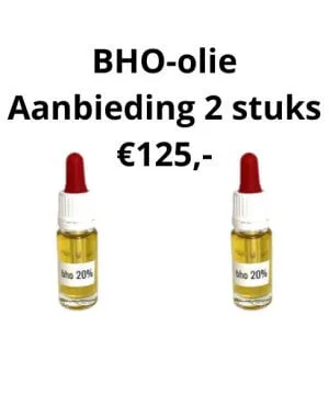 BHO-olie Aanbieding 2 stuks €125,-